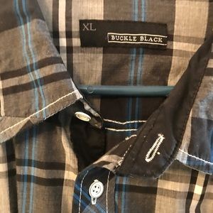 Buckle Black Men’s Long Sleeve Shirt